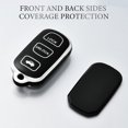 thumbnail image 6 of Key Fob Cover Compatible with Toyota Camry 2002-2006 4 Button Keychain Case Holder Protector,Silver Black, 6 of 6