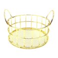 thumbnail image 2 of pitrice Tabletop Iron Storage Bin with Handle Sundries Basket Food Snacks Organizer Remote Control Baskets Home Living Room Gold, 2 of 9