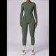 thumbnail image 5 of Mono de Entrenamiento de Larga para Mujer, con Cremallera, Pantalón y Mono Ajustado. Verde Tropical L, 5 of 10