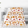 thumbnail image 1 of Fotbe Fall Gnomes Harvest Manta de Franela Acolchonada con Estampado, Súper Suave y Esponjosa, Extra Grande para Sofá, Cama, Uso Todo el Año-50"x40", 1 of 7