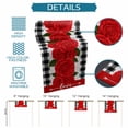 thumbnail image 6 of Red Roses Table Runner - 36 Inch Long Valentine's Day Romantic Floral Black White Plaid Cotton and Linen Blended Dress Scarves Farmhouse Table Runner for Kitchen Dining, Coffee Table, 13" x 36", 6 of 8