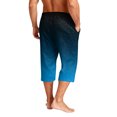 thumbnail image 6 of JoveMarine Men's Gradient Print Hawaiian Shorts with Drawstring, 7/8 Length Casual Beach Shorts for Summer Parties, Vacation and Daily Navy L, 6 of 9