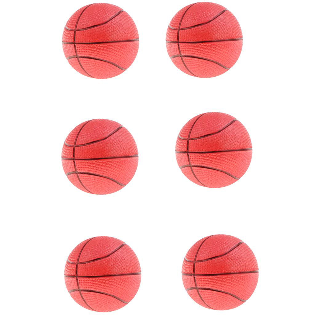 6pieces Mini Bouncy Balls EVA Basketball Party Bag Filler for Kids Toy Blue 
