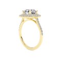 thumbnail image 4 of IGI Certified Double Halo Engagement Rings For Women, 2.60 Carat (ctw) Round Lab Grown Diamond Promise Ring For Her In 14k Solid Yellow Gold | F-G, VS-SI Quality Ring Size-8, 4 of 4