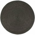 thumbnail image 3 of KH Handloom Handmade Braided Natural Pure Black Jute Round Rugs Size 4 x 4 Feet Round, 3 of 5