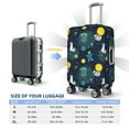 thumbnail image 6 of Balery Luggage Cover Space and Animals Print Suitcase Covers for Luggage Elastic Washable Suitcase Protector Fits 18-32 Inch Luggage-Large, 6 of 9