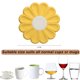 thumbnail image 2 of 3 piezas de almohadilla aislante de flores de margarita, manteles individuales de silicona simples y lindos, posavasos, tapetes antiescaldaduras., 2 of 5