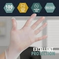 thumbnail image 3 of MEDPRIDE Disposable Vinyl Clear Examination Gloves, Latex & Powder Free, Medium, 100-Count – Durable Cleaning Gloves, 3 of 7