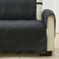 thumbnail image 2 of Machine Washable Couch Cover Reversible Quilted Furniture Protector Slipcover, Recliner, Black / Taupe, 2 of 6