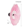 thumbnail image 3 of Fiore Hand Blown Art Glass Wall Décor with Floral Finial Centerpiece, Pink, 14" Diameter, 3 of 8