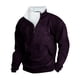 thumbnail image 2 of Blusa y camisa de manga larga con cuello alto para hombre, sudadera informal con capucha, cuello alto retro, cremallera, manga larga, holgada, blusa para hombre, 2 of 3