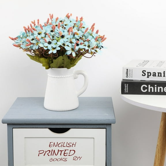 sruoe Artificial Flowers, Fake Flower, Artificial Floral Stems, Outdoor Artificial Flower, Artificial Flowers and Plant, Small Bouquet Faux Flower Arrangements for Home Furnishings Hotel Indoor