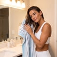 thumbnail image 5 of Cotton Hand Towel - Quick Dry Highly Absorbent Soft Bath Towel for Bathroom, Kitchen, Gym, and Travel Use for Men and Women, 13.39 X 29.13 Inch Light Blue, 5 of 6