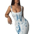 thumbnail image 3 of asdoklhq Womens Plus Size Clearance Dresses,Women's Gradient Print Sleeveless Tight O-Neck Short Dress Summer Dresses, 3 of 9