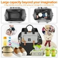 thumbnail image 4 of TOPCHANCES Diaper Bag Backpack, Multifunctional Baby Bag with Changing Station, 45L Large Capacity Baby Diaper Bags for Outdoor Travel (Black & Gray), 4 of 8