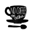 thumbnail image 3 of Dos Santos, Bella 20x20 Black Modern Framed Museum Art Print Titled - No Coffee, No Talkee, 3 of 5