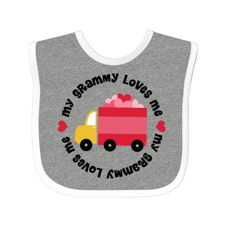 

Inktastic Grammy Loves Me Grandchild Gift Baby Boy or Baby Girl Bib