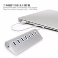 thumbnail image 4 of Hub USB 3.0 activo con fuente de alimentación - Distribuidor de 7 puertos - compatible con PC Notebook Laptop Apple MacBook MacBook Air Pro Mini iMac MacPro Tablet PS4 UVM. -Windows,Linux y Mac Xemadio LL-0465, 4 of 6
