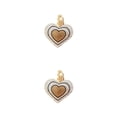 thumbnail image 4 of Langgg Keyring Keyholder DIY Small Decorative Purse Pendent Multipurpose Sweet Gift Workmanship Bag Decor Heart Keychain Khaki 2Set, 4 of 6