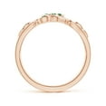 thumbnail image 2 of ANGARA Natural Nature Inspired Pave-Set Emerald Leaf and Vine Ring in 14K Rose Gold for Women (Size-1.3mm) | May Birthstone, Birthday, Anniversary, Jewelry Gift for Women | Natural Emerald Ring, 2 of 10