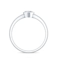 thumbnail image 2 of Certified Half Carat Heart Lab Grown Diamond Proposal Ring, EF-VS Grade - Ready to Gift, 14K White Gold, US 3.50, 2 of 8