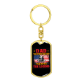 thumbnail image 4 of Dad The Firefighter Stainless Steel or 18k Gold Premium Swivel Dog Tag Keychain, 4 of 10