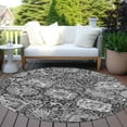 thumbnail image 6 of Addison Rugs Chantille Indoor/Outdoor Transitional Damask Gray Washable Round Rug, 8' x 8', 6 of 6