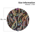 thumbnail image 2 of Yiaed Watercolor Romantic Paisley Print Leather Coasters for Drinks - Cup Coasters Coffee Table Kitchen Table Bar, Home & Office Gifts Handmade Drink Coasters-Round Shape, 2 of 6