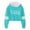 Sky Blue, variant on FAOWME Vacation Kids Casual Loose Active Full Sleeves Hoodies Sweatshirts Hooded Short Pullover Letter Print Striped Teen Crop Tops Girls Tops Grey 4-5 Years