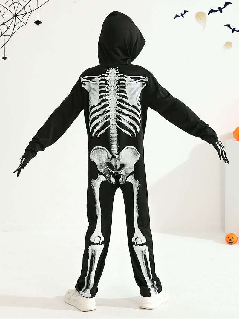 Hotiary 3-12T Kids Boys and Girls Halloween Costumes Skeleton