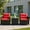 Red, variant on Kadyn Outdoor Bistro Conversation Set, Patio Furniture Sets, 3 Pcs Patio Rattan Furniture Set Cushioned Conversation Set Coffee Table-Red