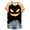 Dark Gray, variant on YDFCWXW Shirts for Women Halloween Pumpkin Graphic Tees Funny Short Sleeve Shirt Casual Autumn Tops Orange, L