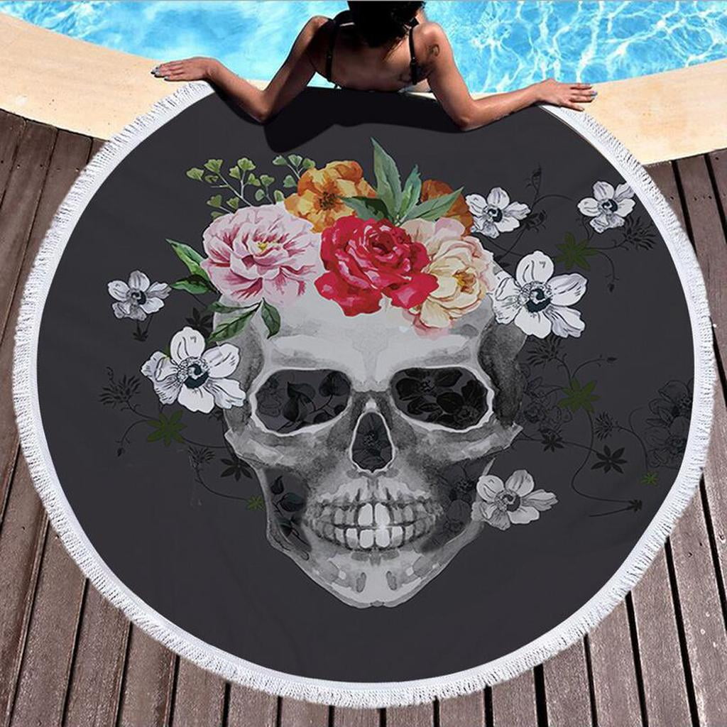 GROWTH TANK Round Beach Towel Blanket Tapestry Yoga Mat Picnic Mat 2 2