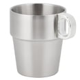 thumbnail image 1 of 7Pcs Stainless Steel Water Cup Set, Double Layer Anti Scalding Stainless Steel Water Cup Coffee Cups with Cup Holder Plastic Electroplating Handle for Hone Use, 1 of 8
