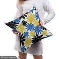 thumbnail image 5 of Ambesonne Floral Abstract Fabric by the Yard Upholstery, Daisies Chamomiles, 1 Yard, Cobalt Blue Mustard Black, 5 of 5
