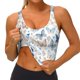 thumbnail image 3 of Fotbe Butterfly Sujetador Deportivo Largo sin Aros para Mujer con Almohadillas y Soporte Medio, Transpirable y Absorbente, Camiseta Tipo Chaleco o Tank Top-X-Large, 3 of 8