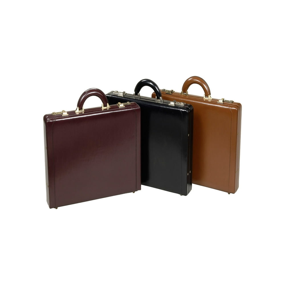 Winn International Leather Associate 2.5 inch Slim Attache Case