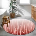 thumbnail image 3 of Round Rugs 4Ft, Retro Flower Round Area Rug Washable Indoor Throw Carpet, Geometric Stripes Gradient Tree Leaf Soft Non Slip Circle Rug for Kitchen Nursery Room Home Decor Aesthetic, 3 of 8