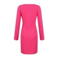 thumbnail image 5 of Stichou Women Bodycon Ribbed Sweater Dress Cut Out Sleeveless Stretchy Pullover Dresses Hot Pink 2XL, 5 of 7
