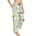 thumbnail image 2 of Xecao Mushroom Bee Women's Straight Lounge Pajama Pants: The Epitome of Relaxed Sleepwear, 2 of 9