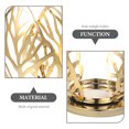 thumbnail image 3 of AURARMLET 2Ud Portavelas De Metal Dorado Para De Con Vintage, 3 of 8