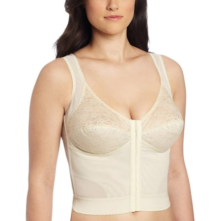 Carnival Womens Front-Closure Longline Posture Back Support Bra 