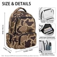 thumbnail image 7 of Jeiento Kids School Backpack 17 Inch Large Capacity Lightweight Water-Resistant Polyester Bookbag for Elementary Boys Girls, Brown Duck Camo Back to School Supplies, Hiking & Travel, 7 of 7