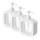 thumbnail image 1 of Juego de dispensadores de jabón multiusos, estilo de vida ecológico, 3 dispensadores de jabón rellenables de plástico PET transparente para cocina y baño, bomba antifugas, portátiles y a prueba de, 1 of 5
