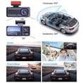 thumbnail image 1 of PEONAVET A Tachograph A Tachograph Three Lens Driving Recorder High-definition 1080P Real Three Recording Car Camera, 1 of 9