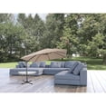 thumbnail image 2 of HomeRoots 485623 10 ft. Polyester Square Tilt Cantilever Patio Umbrella with Stand, Tan, 2 of 5