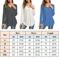 thumbnail image 2 of TEMOFON Shirts for Women Long Sleeve Sexy V-Neck Tops Casual Fahion Ladies Flowy Tunic Tops Cute Blouse White, 2 of 6