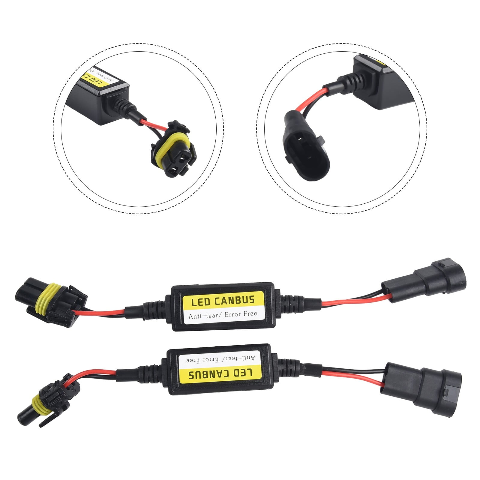 2-Pack 9005/9006 LED Canbus Error Canceller Decoders – Stop Flickering & Dash Lights