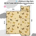 thumbnail image 5 of Beige Butterfly Pattern Teens Toddler Nap Mat with Pillow, Sleeping Mat Bag for Preschool Daycare 60"x20", 5 of 6