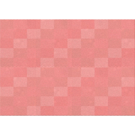 Ahgly Company Indoor Rectangle Patterned Light Coral Pink Area Rugs, 6' x 9'